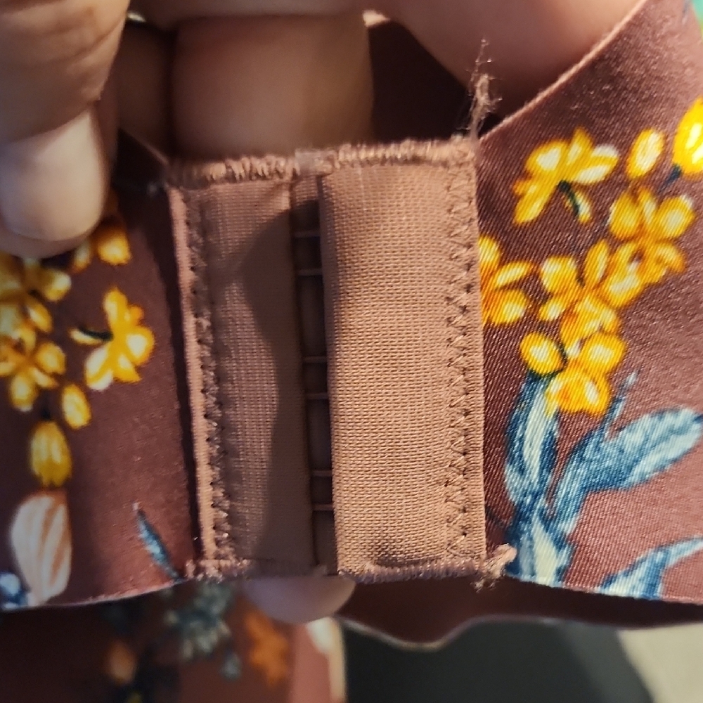 Soma Floral Print Women's Bra Size 38DD  Brown/yellow/blue/pink - Picture 6 of 8